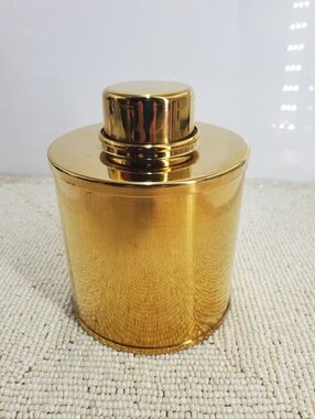 Decorative kitchen storage, Gold Tea Canister polished gold steel tea tin CB2